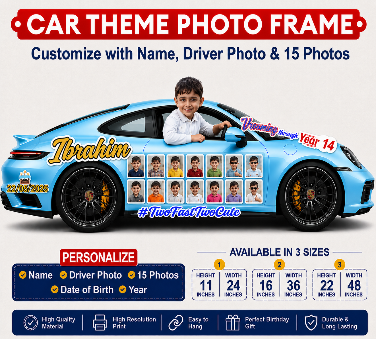 Porsche Car Theme Photo Frame