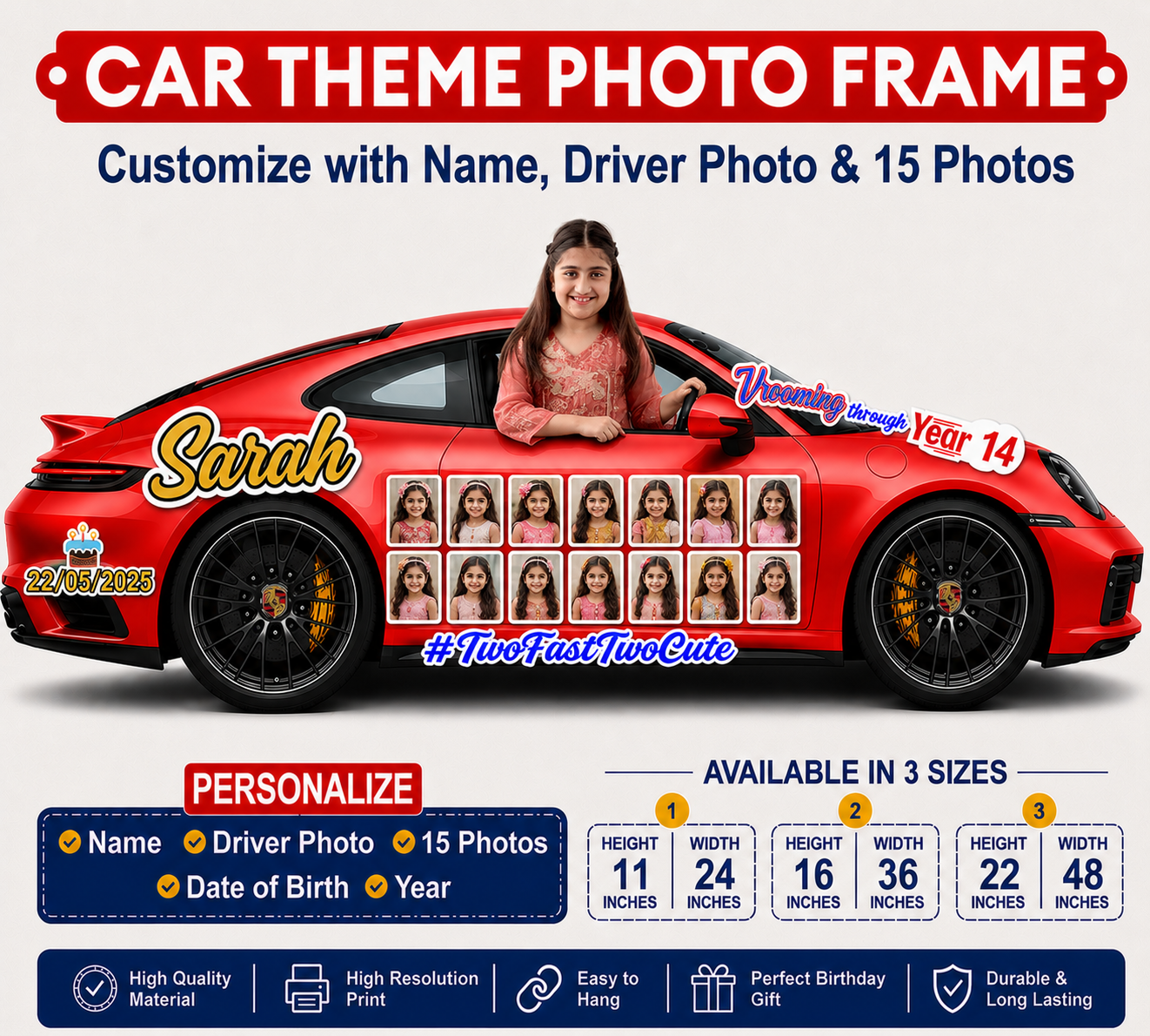 Porsche Car Theme Photo Frame