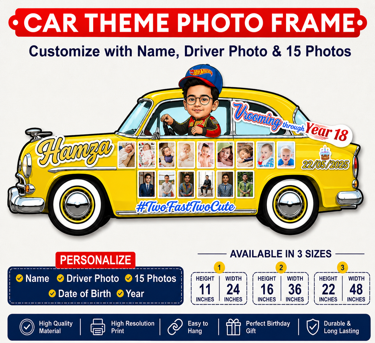 Car Theme Photo Frame