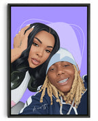 Custom Couple Portrait | Illustrated Art