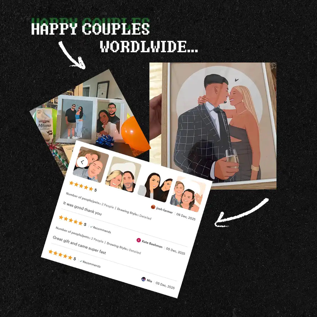 Custom Couple Portrait | Illustrated Art