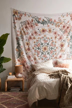 Floral Mandala Tapestry