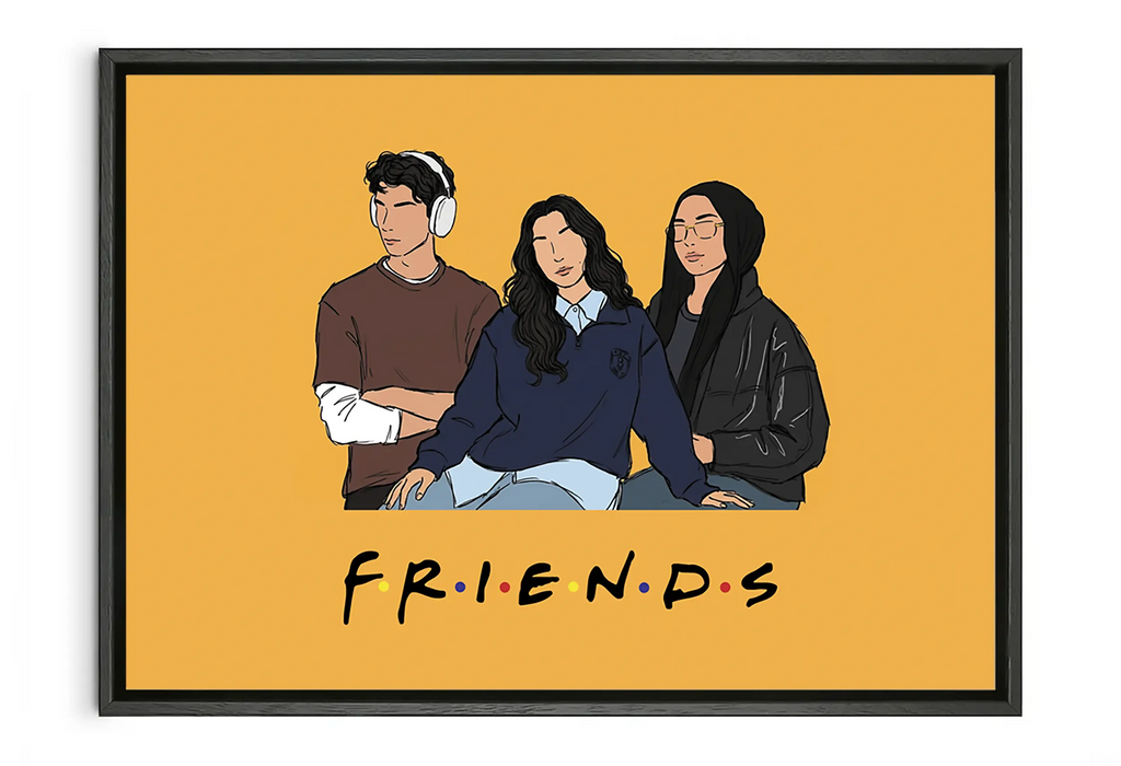 Customized Besties Art | F.R.I.E.N.D.S Inspired