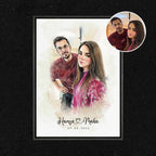 Custom Couple Portrait | Watercolor Art