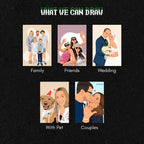 Custom Couple Portrait | Illustrated Art
